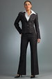 Černý luxusní dámský kalhotový kostým