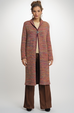 Luxusní dámský pletený kabát