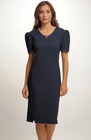 Krátké elegantní společenské šaty v modré barvě vel. 44, 46, 48