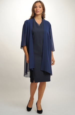 Krátké elegantní společenské šaty v modré barvě vel. 44, 46, 48