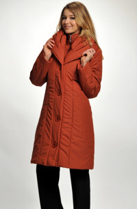 Kabát-bunda ze zajímavého prošívaného materiálu