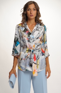 Elegantní dámské sako s módním šálovým límcem