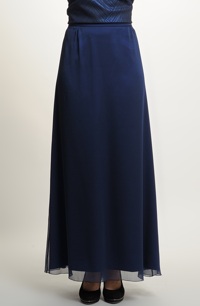 Áčková sukně z modrého šifónu