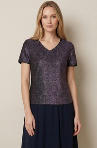 Pleteninová halenka na ples s lurexovým vláknem