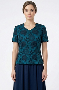 Elegantní dámská halenka s květinovým vzorem