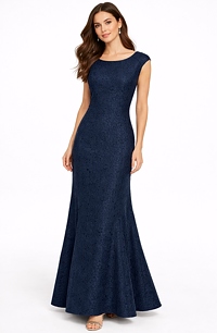 Dámské dlouhé plesové šaty ve střihu mořská panna