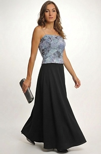 Dlouhé společenské korzetové šaty do divadla, na koncert, na ples