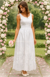 Elegantní hedvábné svatební šaty z bohatou výšivkou