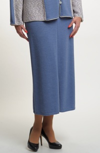Pletená sukně dlouhá pro plnoštíhlé