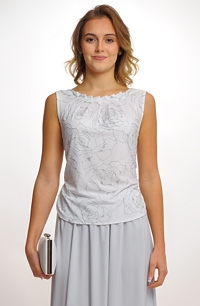 Elegantní společenská halenka bez rukávů