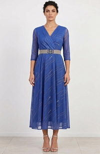 Luxusní společenské šaty v barvě královská modrá