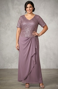 Šaty dlouhé v plus size velikosti pro svatební matky