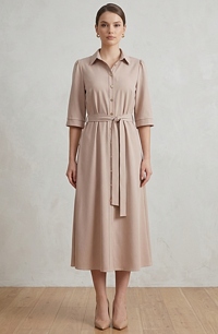 Elegantní košilové šaty do práce