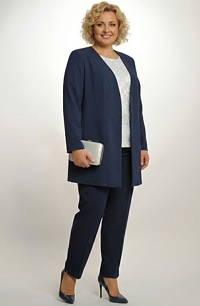 Elegantní společenský kalhotový kostýmek