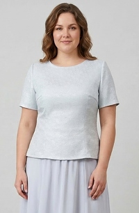 Elegantní společenská halenka s stříbrným jemným vzorem