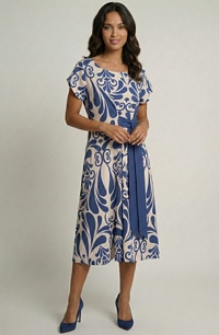 Dámské elegantní společenské šaty v modré barvě