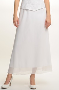 Bílá svatební sukně
