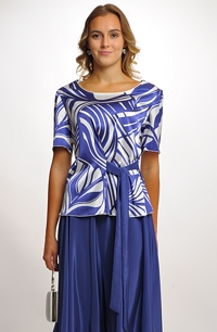 Zavinovací společenská halenka ze saténu