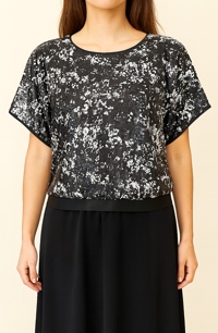 Společenská halenka na ples černobílá