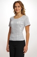 Halenka top ve stříbrno-šedé barvě