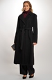 Dámský černý dlouhý kabát