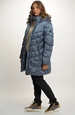 Luxusní kabát-bunda ze zajímavého prošívaného materiálu